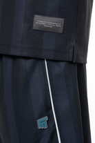 Erkek Oversize Jersey Kumaş Fm Icon Logo Detaylı Şort - Siyah - 1