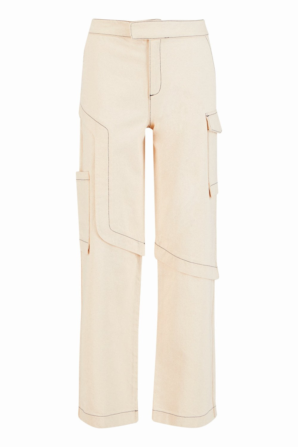 Bej Denim Kargo Pantolon - 2