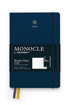 Leuchtturm1917 Monocle Çanta Boy (B6+) 12 Aylık Ajanda Ve Not Defteri (Çizgili) 2026 Sert Kapak, İngilizce, Navy 373019 - 0