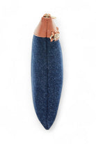 Chain Denim Ve Deri Clutch Çanta - 2