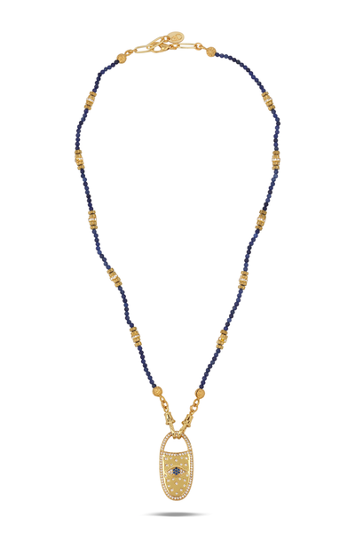Midnight Lapis Evil Eye Necklace
