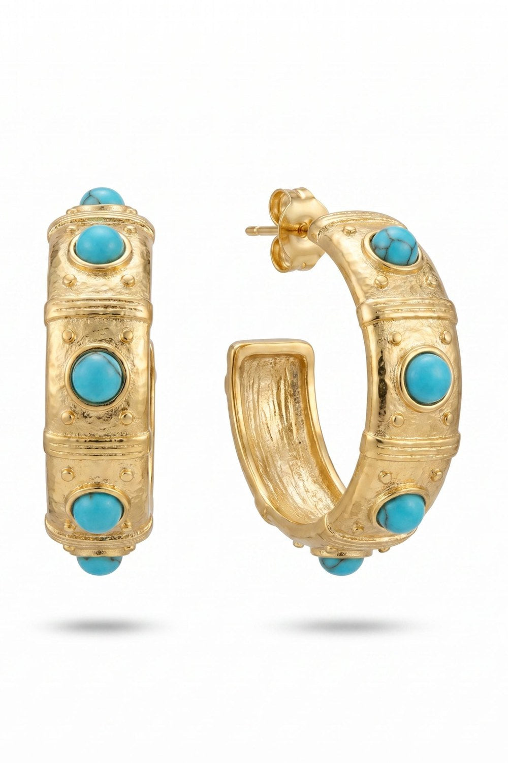 Nocturne Turquoise Hoop Earrings - 0