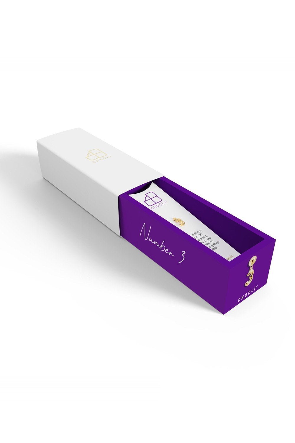 18 Ayar Altın Kaplama Rakam Charm 3 – Slide-On Takı Charmı - 3