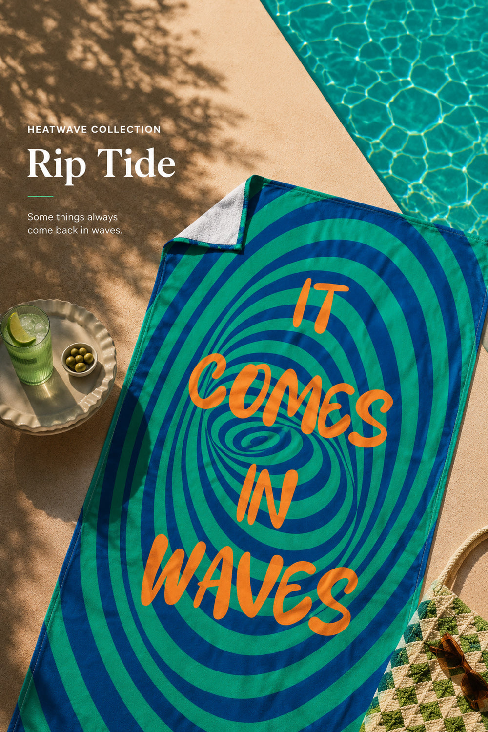 Heatwave Plaj Havlusu Rip Tide Mavi - 1
