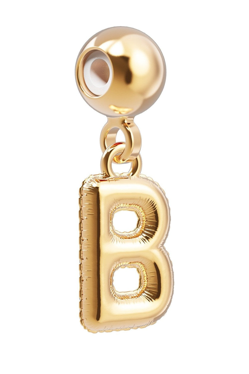 18 Ayar Altın Kaplama Charm Harf - B - 0