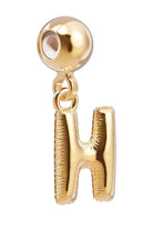 18 Ayar Altın Kaplama Charm Harf - H - 0