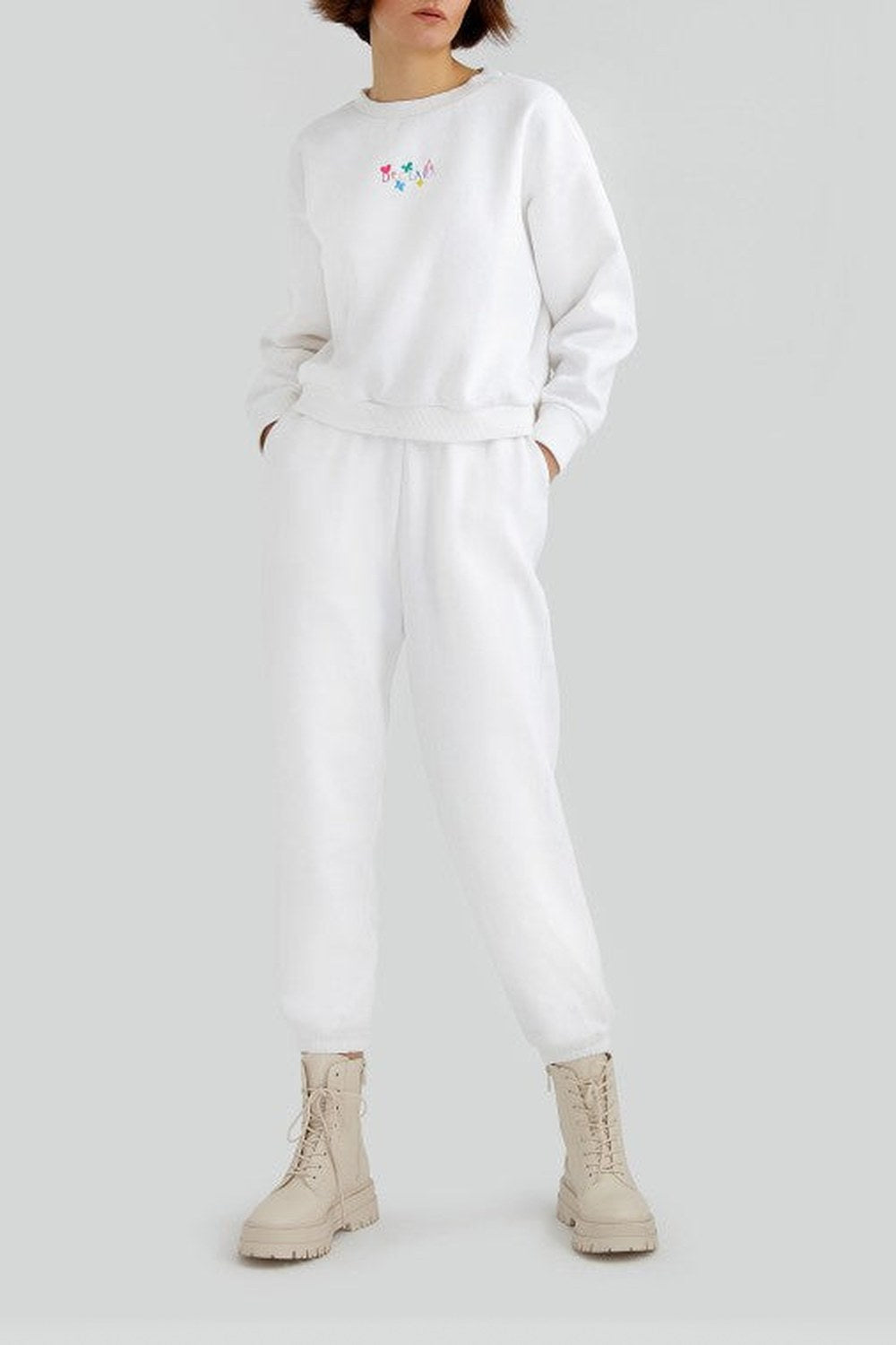 Sweatshirt, Beyaz - 0