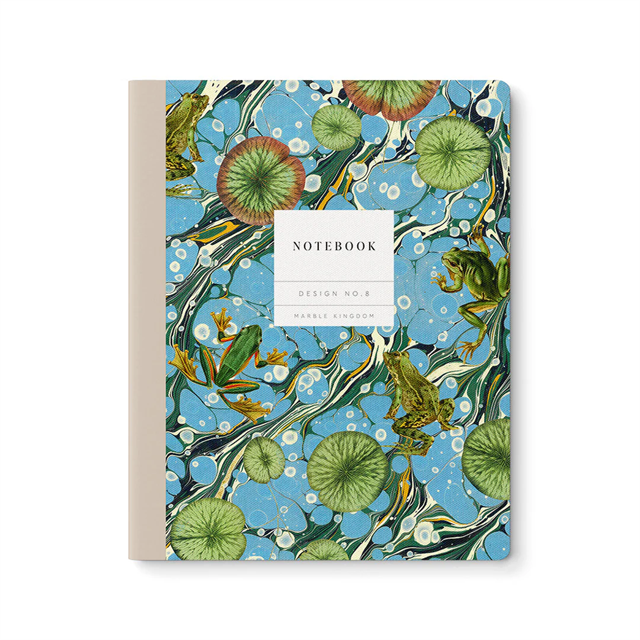 Ohh Deer Kaleido Tasarımı 8X10 64 Sayfa İNce Kapak Çizgili Defter Marble Pond Life Exercise Book 12218
