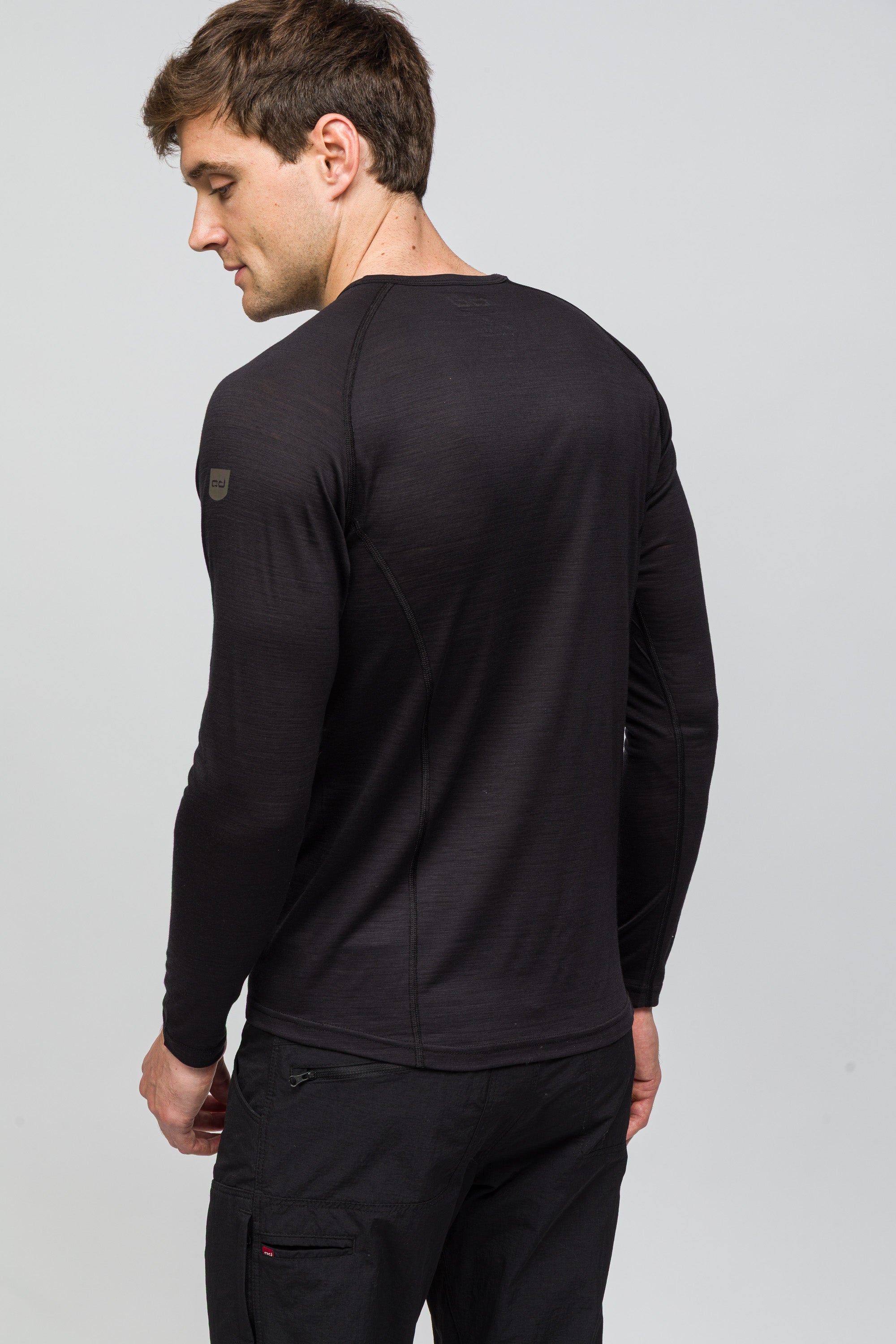 All-Season %100 Merino Uzun Kollu T-Shirt 135 Gr - Siyah