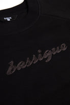 Siyah Retro Logolu Sweatshirt