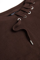 Kahverengi Waffle Sweatshirt