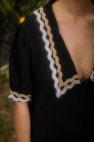 Le-Monade Dreams-Çift Su Taşı Detaylı Siyah Karpuz Kol Gömlek-Gömlek-3-Milagron.com