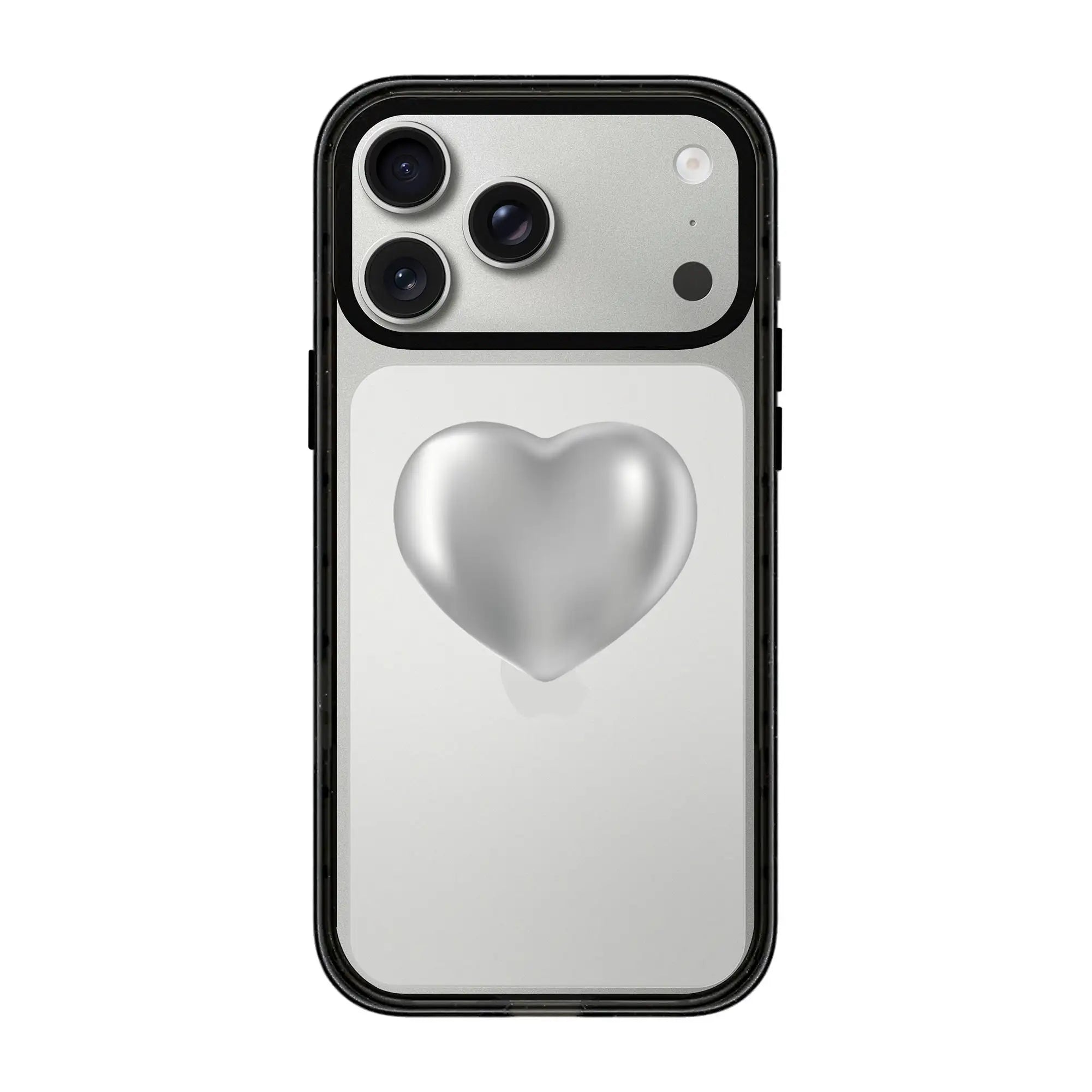 Silver Heart-Power Kılıf - Iphone 17 Pro Max