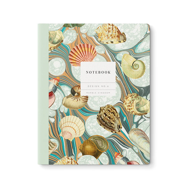 Ohh Deer Kaleido Tasarımı 8X10 64 Sayfa İNce Kapak Çizgili Defter Marble Shell Collection Exercise Book 12219