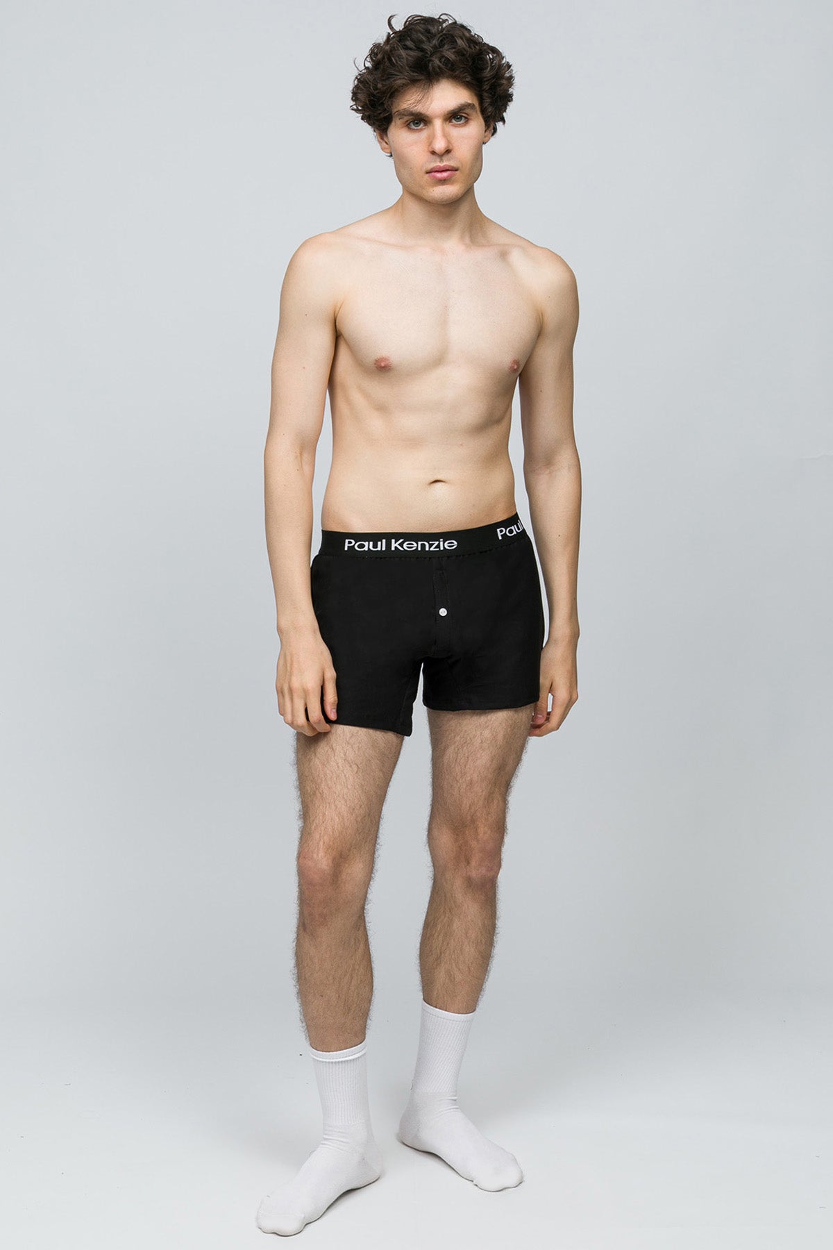 2'Li Erkek Boxer Şort - Button Fly Blackish