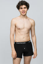 2'Li Erkek Boxer Şort - Button Fly Blackish