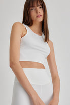 Delicia Spor Crop Top | Beyaz
