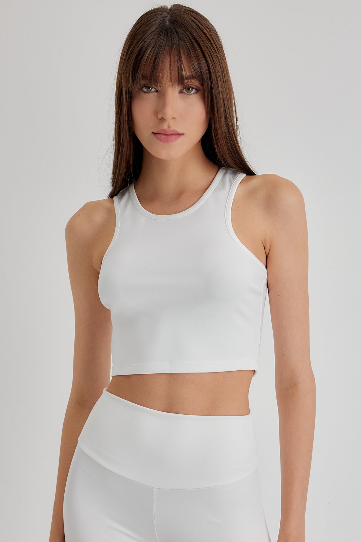 Delicia Spor Crop Top | Beyaz