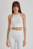 Felicia Bisiklet Yaka Crop Top | Beyaz