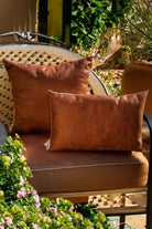 22 Maggio Istanbul-Marte Suni Deri Taba Dikdörtgen Dekoratif Yastık 35x50 Cm-Yastık-1-Milagron.com