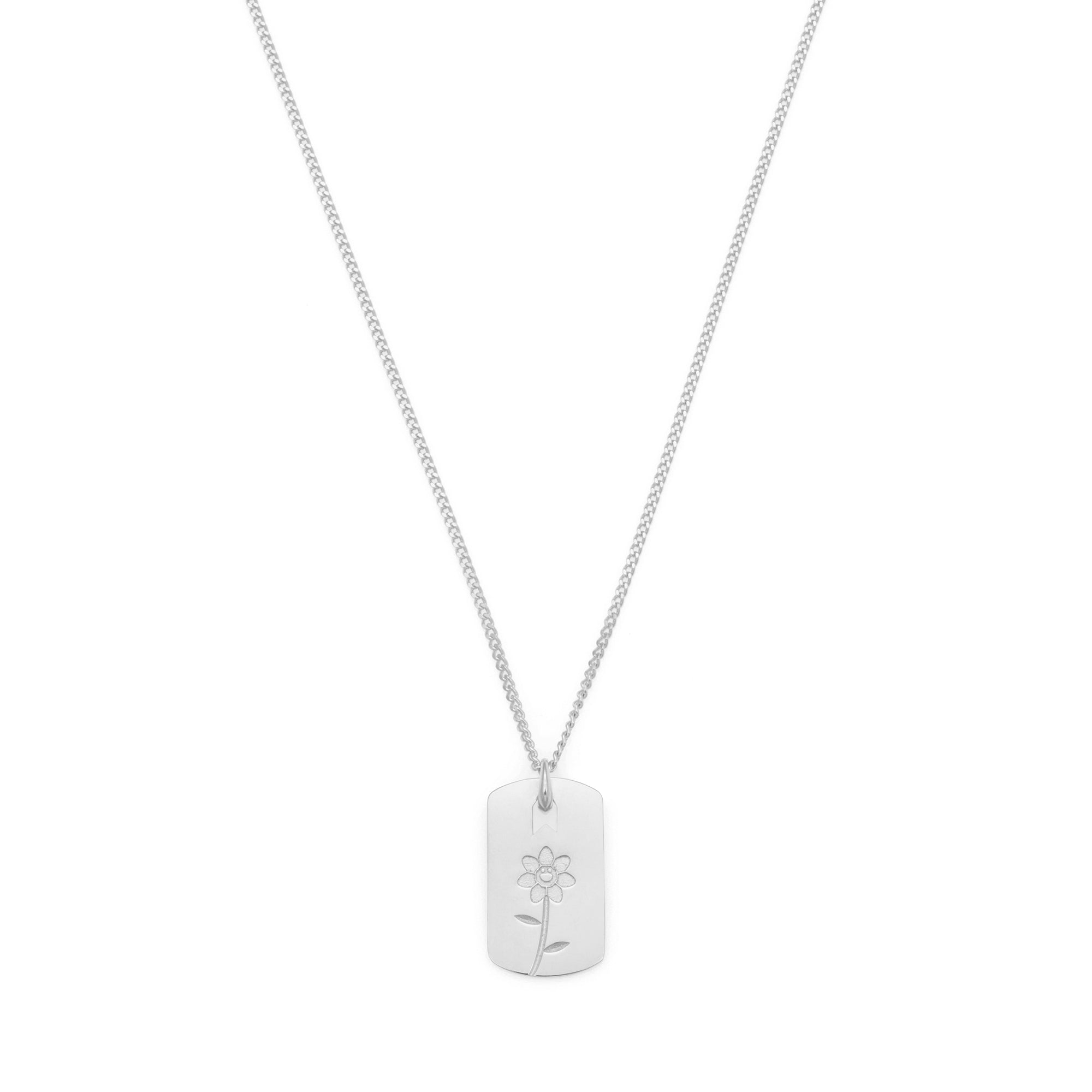 Any Flower Necklace In Silver