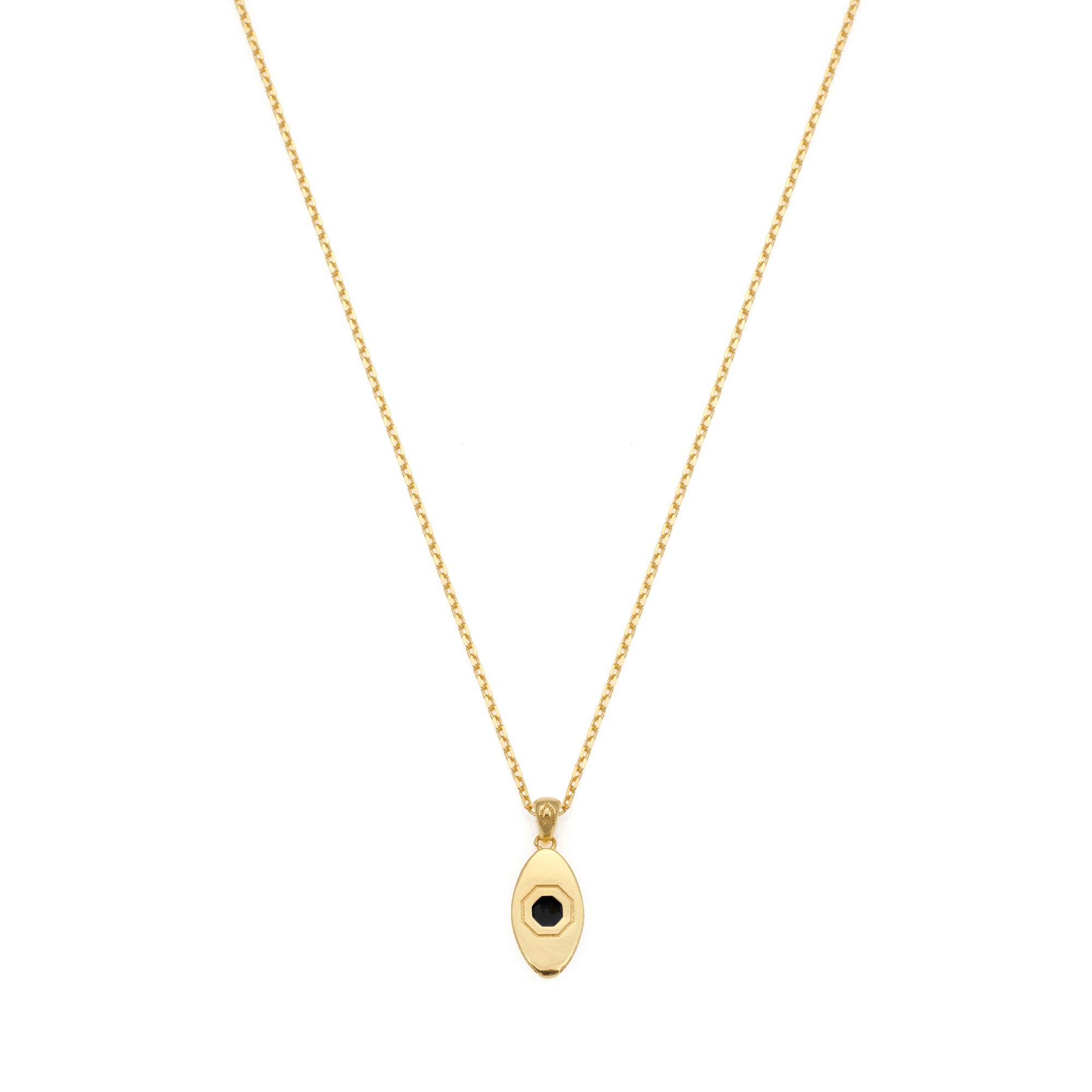 Black Eye Necklace In Gold