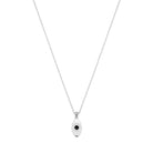 Black Eye Necklace In Silver
