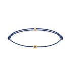 Navy Blue Chance Bracelet In Gold