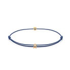 Navy Blue Chance Bracelet In Gold