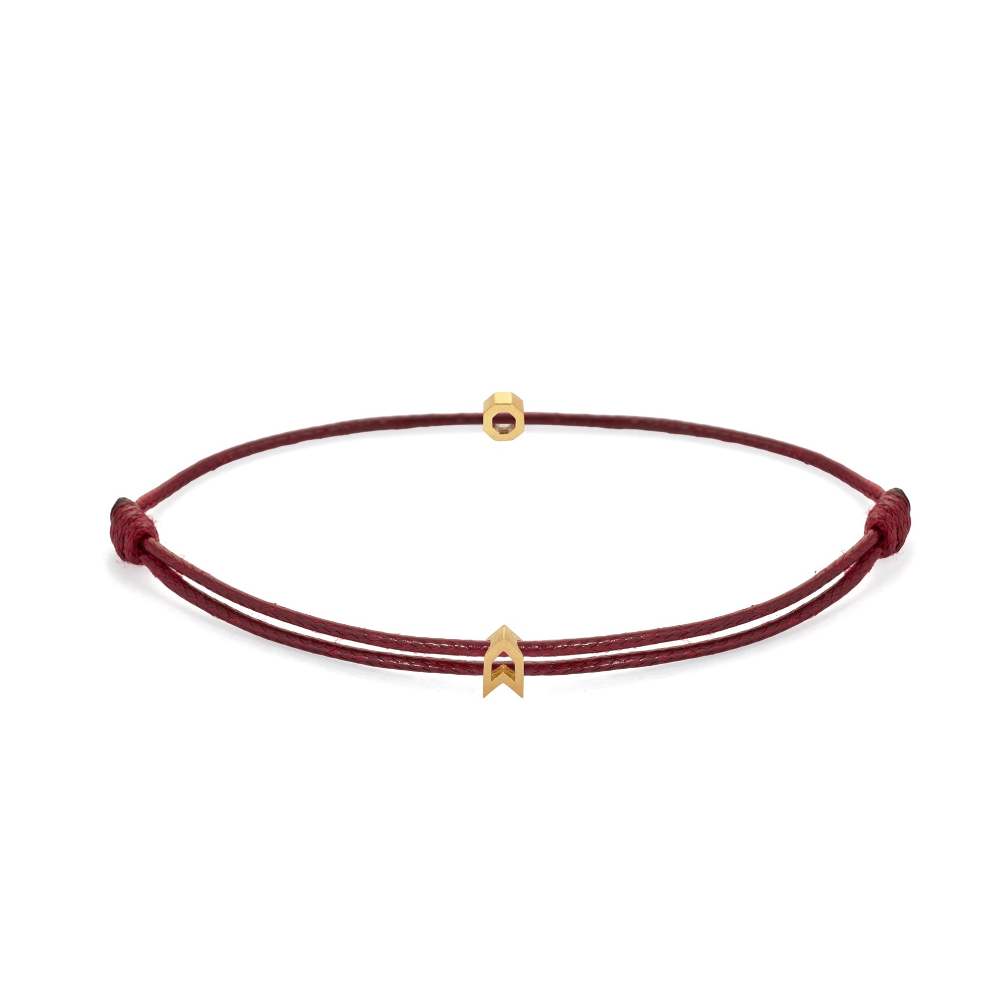 Claret Red Chance Bracelet In Gold