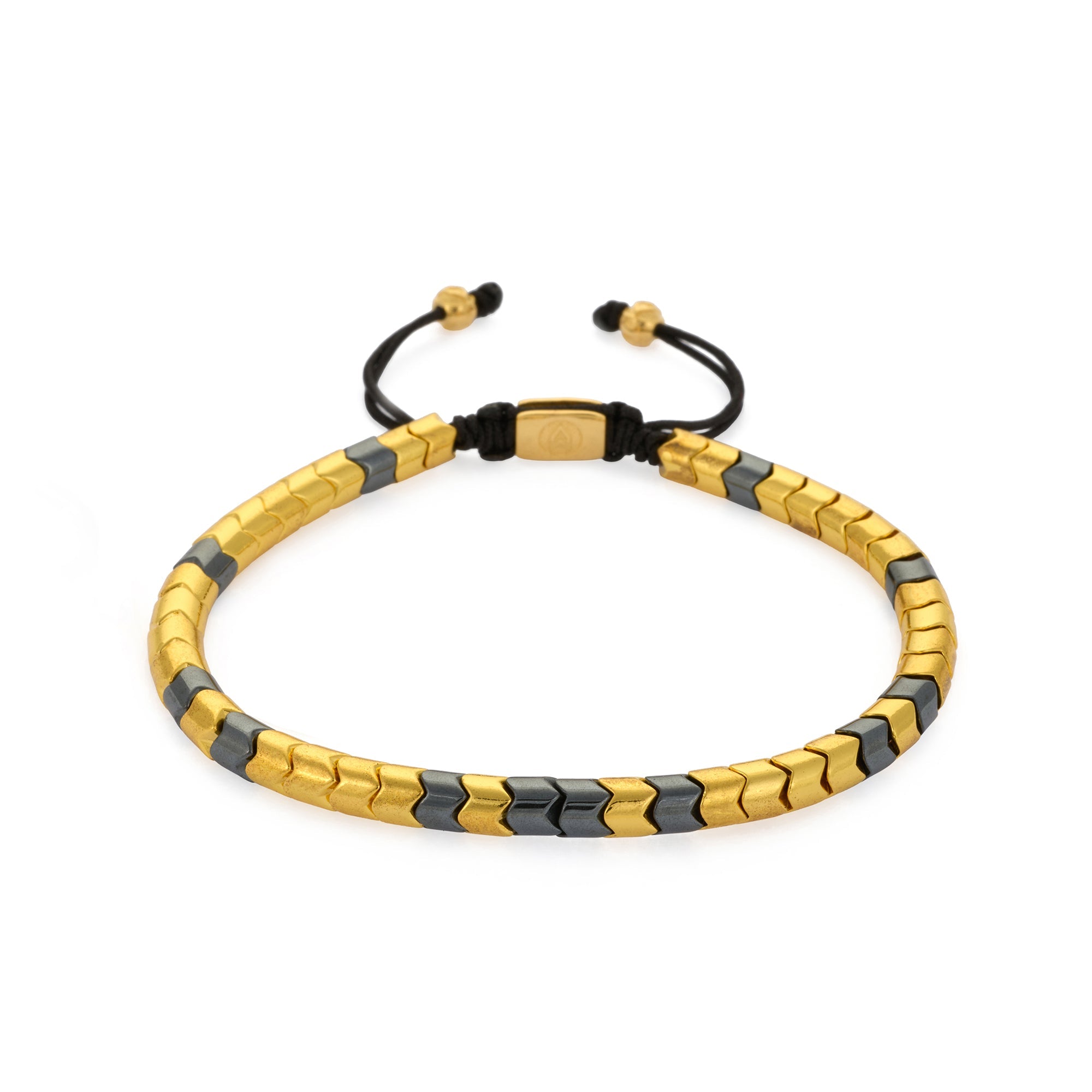 Oxide And Gold Rolo Hematite Bracelet