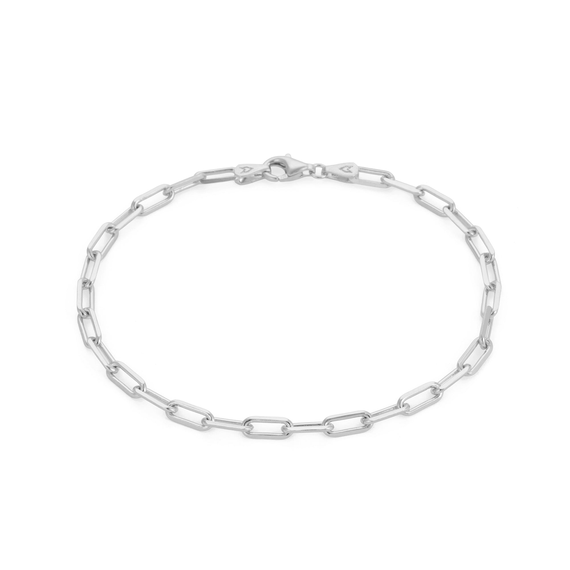 Paperclip Chain Bracelet In Silver