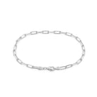 Paperclip Chain Bracelet In Silver