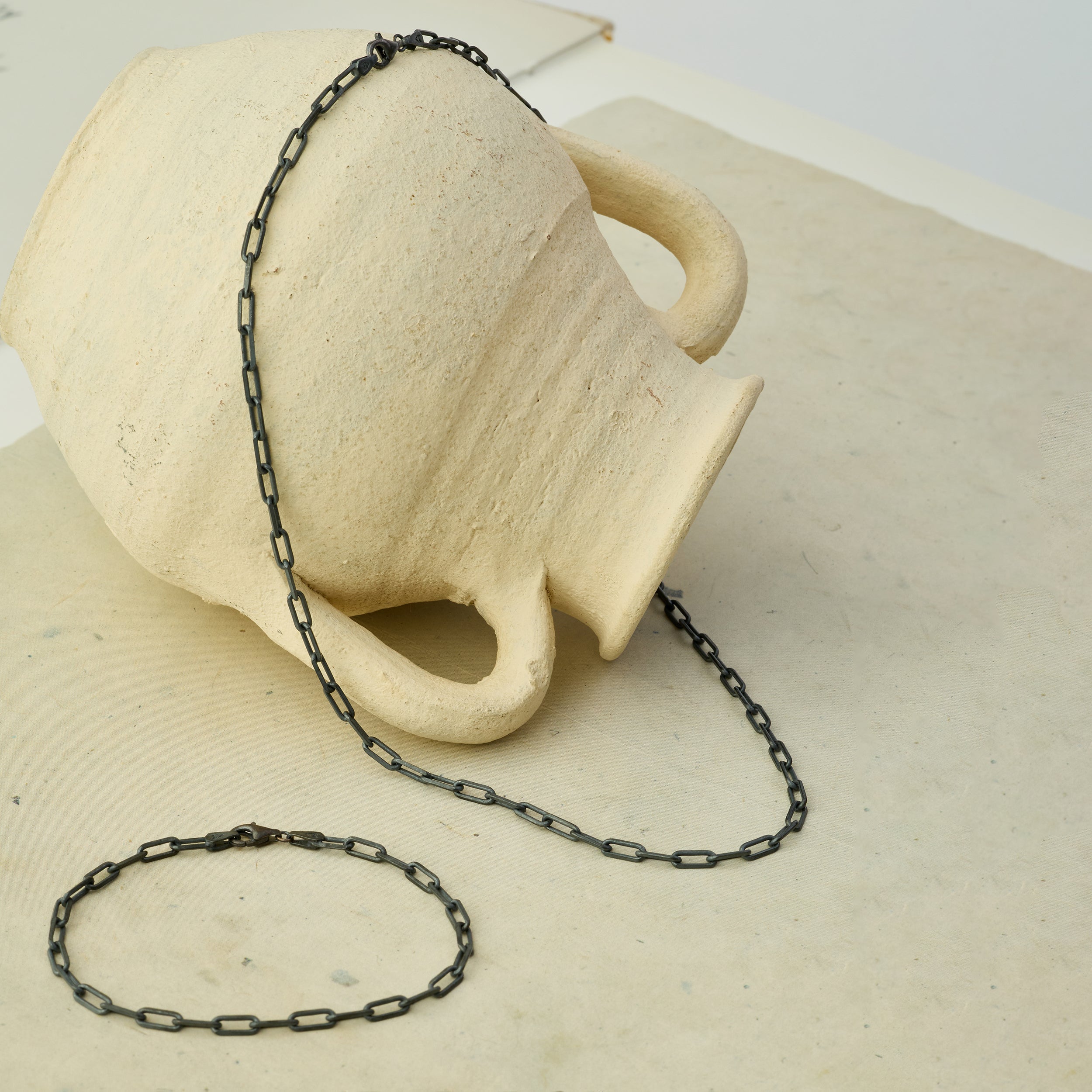 Paperclip Chain Necklace In Oxide