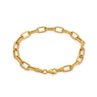 Rivet Chain Bracelet In Gold