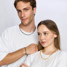 Rivet Chain Bracelet In Oxide