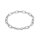 Rivet Chain Bracelet In Silver