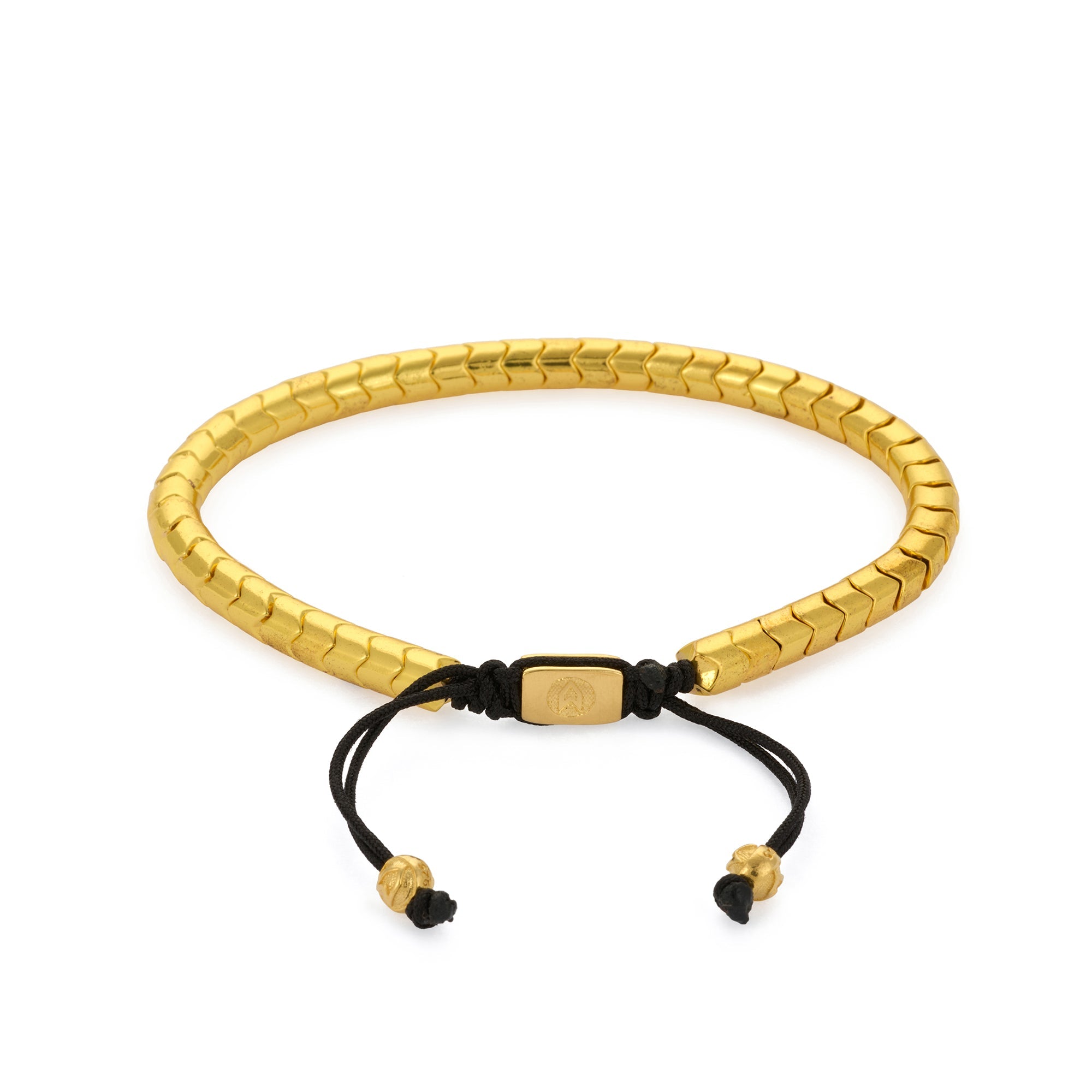 Rolo Hematite Bracelet In Gold