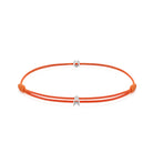 Orange Chance Bracelet In Silver