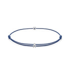 Navy Blue Chance Bracelet In Silver