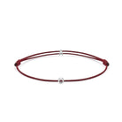 Claret Red Chance Bracelet In Silver