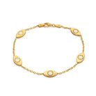 White Eye Bracelet In Gold