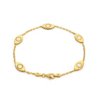White Eye Bracelet In Gold