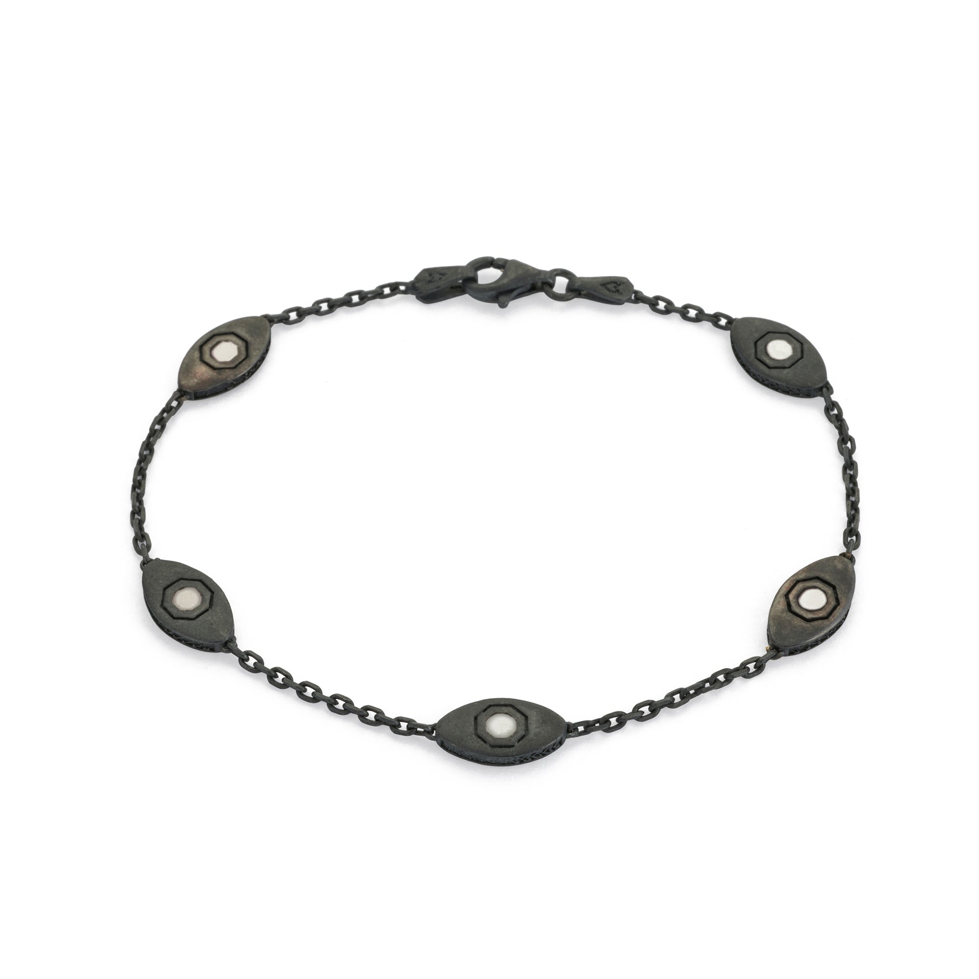 White Eye Bracelet In Oxide