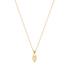 White Eye Necklace In Gold