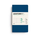 Leuchtturm1917 Jottbook Pur A6 64 Numaralandırılmış Sayfa Noktalı 3'Lü Paket Defter Indigo 400725