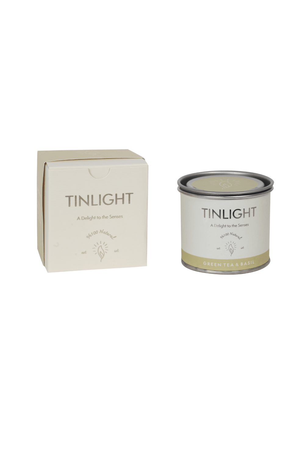 Tinlight | Mum | TINLIGHT GREEN TEA AND BASIL 170 GR | Milagron 