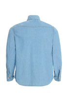 2be4A-Erkek Açık Mavi Cepli şerit Detaylı Denim Gömlek-7-Milagron.com