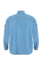 2be4A-Erkek Açık Mavi Kol Cepli Denim Gömlek-2-Milagron.com