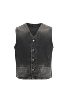 2be4A-Erkek Eskitme Siyah Denim Yelek-1-Milagron.com